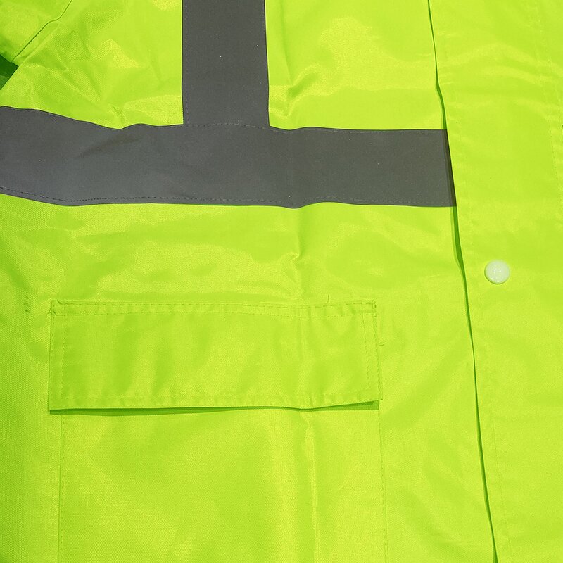 Rain Poncho Factory - OEM High Visibility Long Hooded Coat