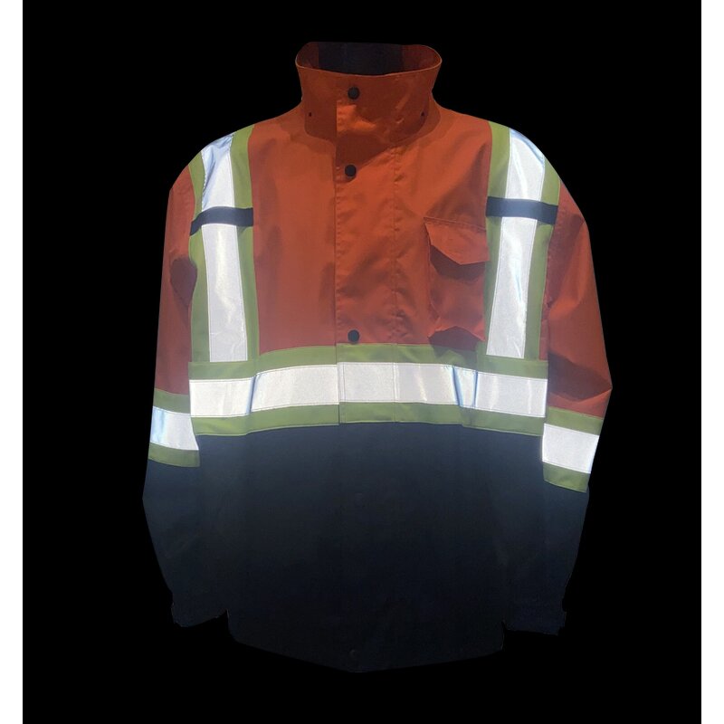 Safety Bomber Jacket Factory - OEM Hi-Viz Quilted Winter Jacket