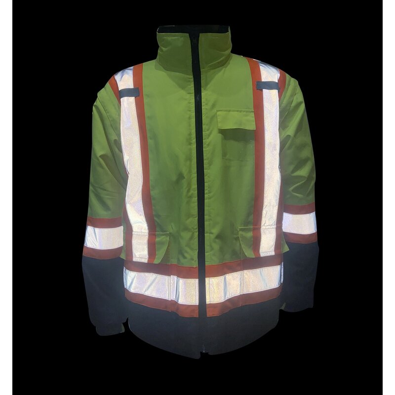 Safety Bomber Jacket Factory - OEM High Visibility Detachable Sleeves