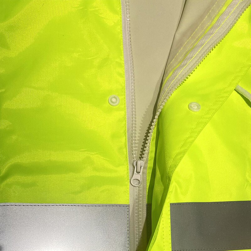 Rain Poncho Factory - OEM High Visibility Long Hooded Coat