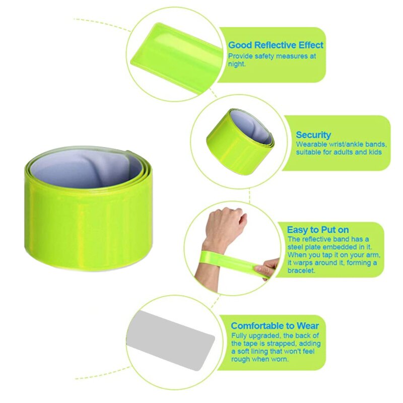Reflective Bracelet Factory - OEM Custom 12pcs PVC Armband