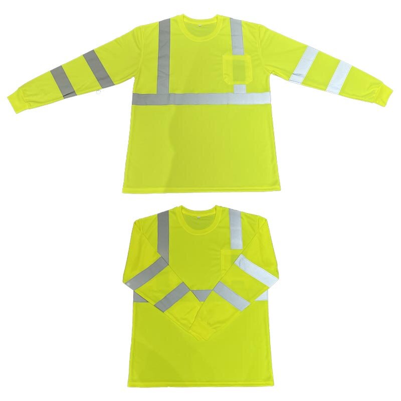 Safety Shirt Factory - OEM ANSI Type R Fluorescent Green