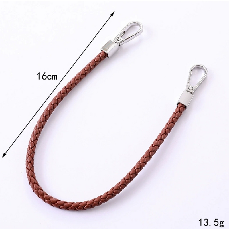Phone Lanyard Manufacturer - Woven Leather Chain with Double Buckle