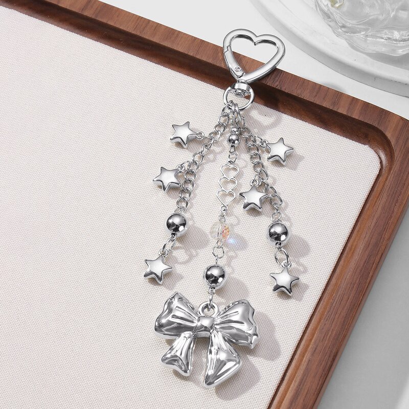 Keychain Factory - CCB Bow Resin Bead Hollow Heart Keychain