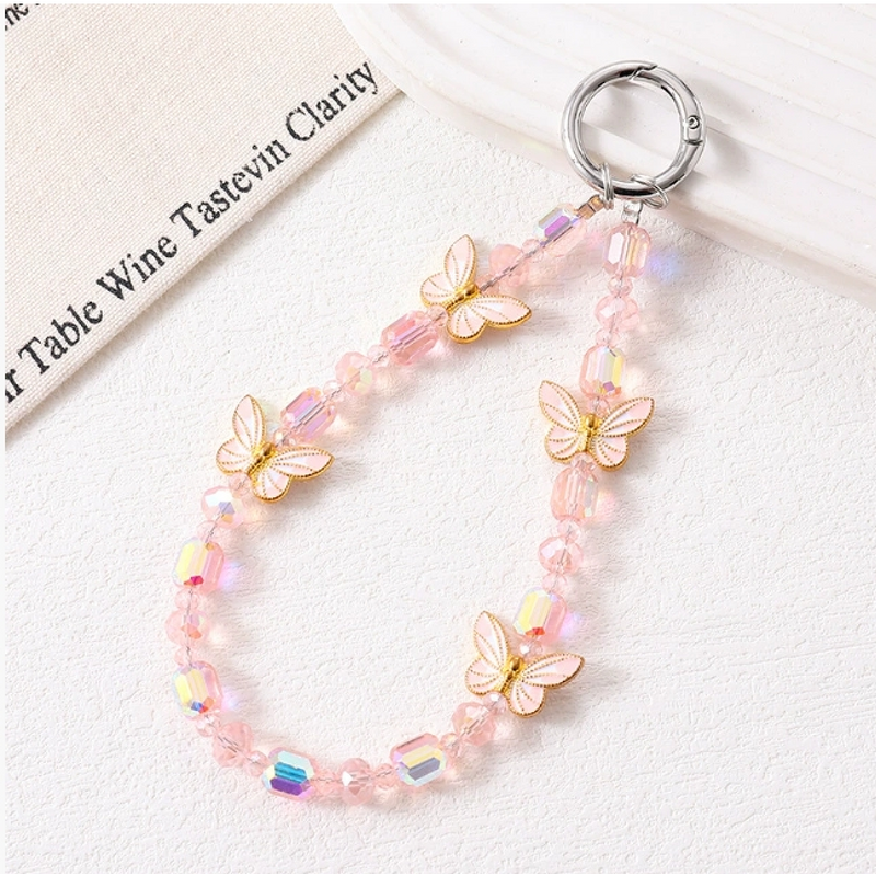Phone Chain Factory - Crystal Bead Alloy Butterfly Pendant