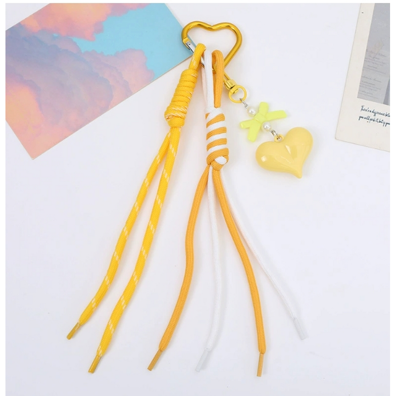 Keychain Factory - Woven Rope Acrylic Bow Keychain Handmade