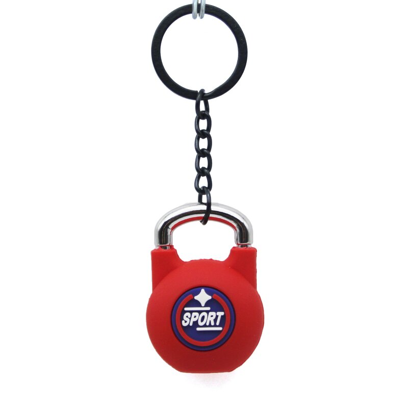 Keychain Supplier - 3D Rubber Keychain Barbell Kettlebell Pendant