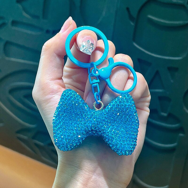 Keychain Factory - Diamond Bow Keychain Full Rhinestone Backpack