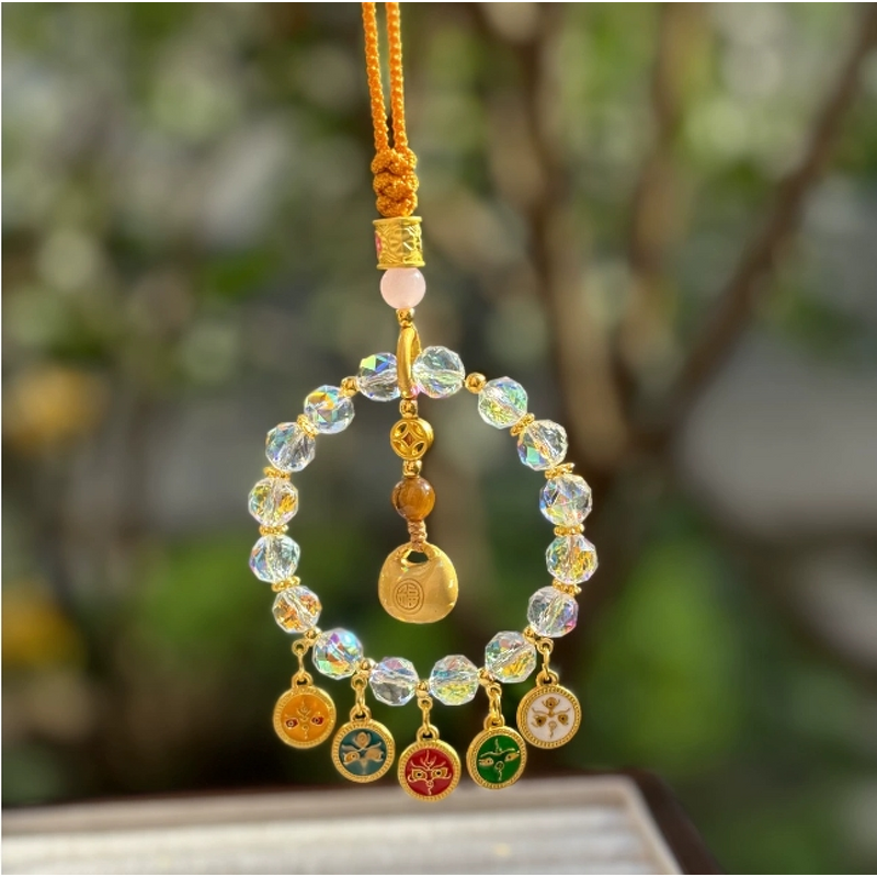 Car Pendant Factory - Five Way God of Wealth Abacus Lock Safety
