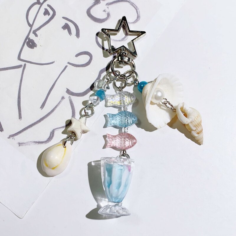 Keychain Factory - Beach Shell Ice Cream Keychain Summer Wholesale