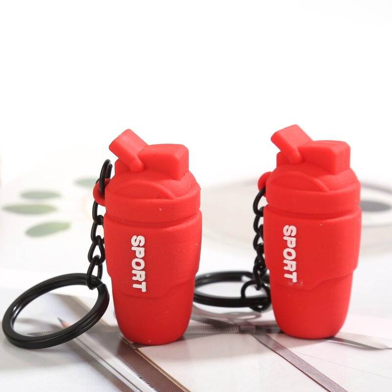 Keychain Factory - Fitness Club Dumbbell Water Bottle Keychain