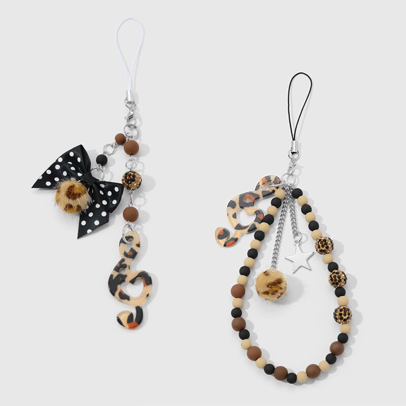 Keychain Manufacturer - Fashion Leopard Print Polka Dot Bow Tie Bead