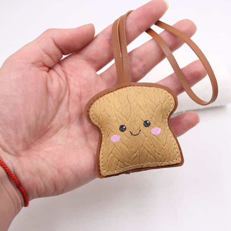 Keychain Manufacturer - Wheat Leather Toast Bread Luggage Pendant