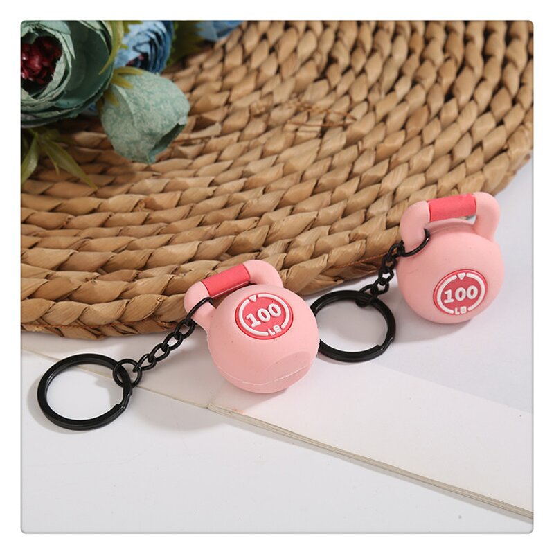 Keychain Manufacturer - Macaron Fitness Kettlebell Hanging Decoration