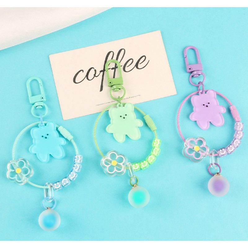 Keychain Manufacturer - Acrylic Bear Keychain Smile Letter Garland
