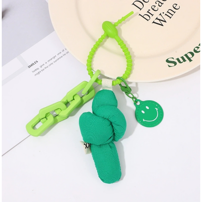 Keychain Manufacturer - Plush Candy Twist Button Keychain Men Women