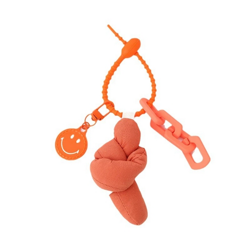 Keychain Manufacturer - Plush Candy Twist Button Keychain Men Women