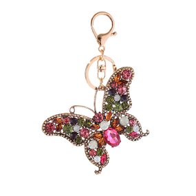 Keychain Manufacturer - Diamond Hollow Butterfly Keychain Creative