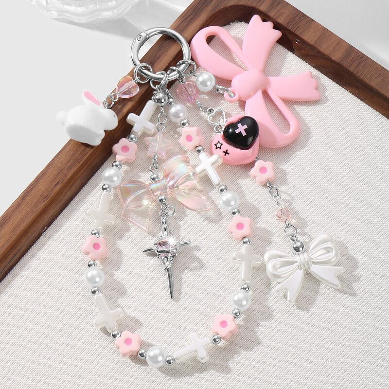 Keychain Manufacturer - Crystal Bead Acrylic Star Love Guitar Keychain