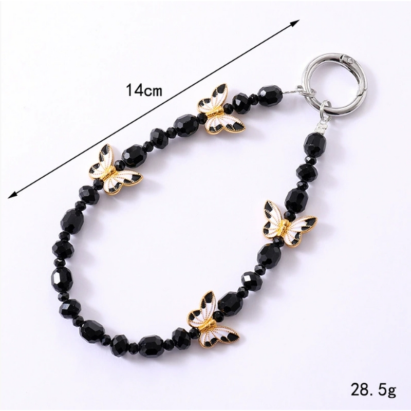 Phone Chain Factory - Crystal Bead Alloy Butterfly Pendant