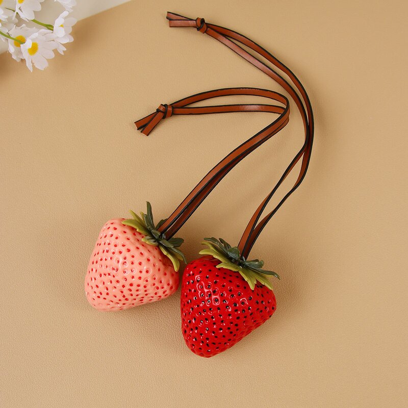 Keychain Factory - Big Strawberry Resin Pendant 3D Cute