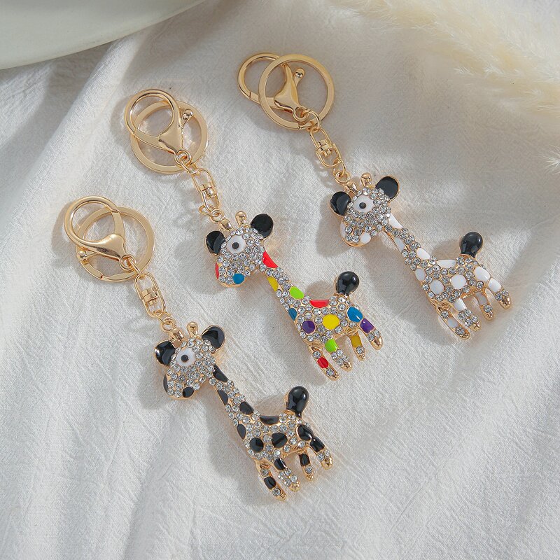 Keychain Supplier - Metal Diamond Sika Deer Keychain Wholesale