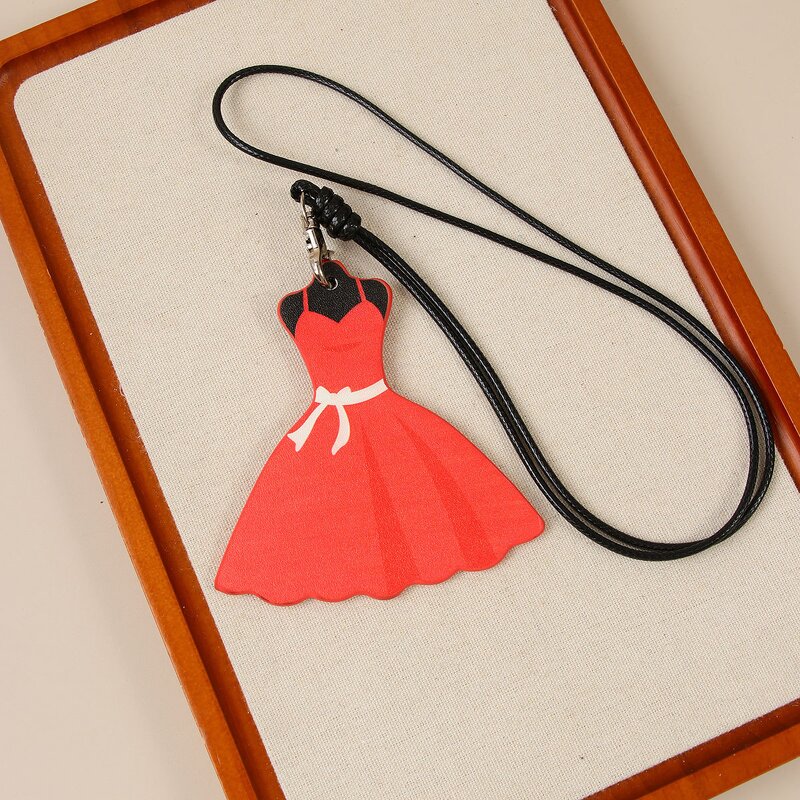 Keychain Supplier - Leather Dress Pendant Keychain Bag Accessory