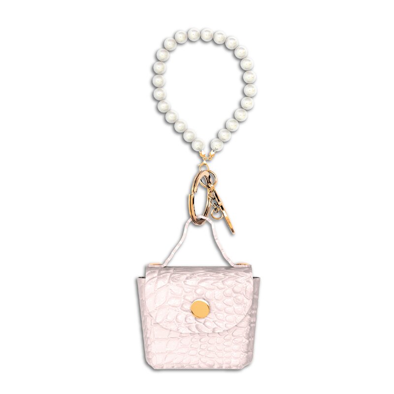 Keychain Manufacturer - Pearl Leather Bag Pendant Car Keychain PU