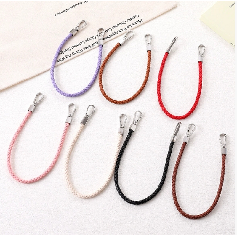 Phone Lanyard Manufacturer - Woven Leather Chain with Double Buckle