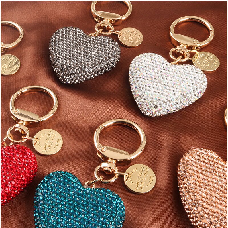 Keychain Supplier - Alloy Keychain Diamond Love Earphone Cover