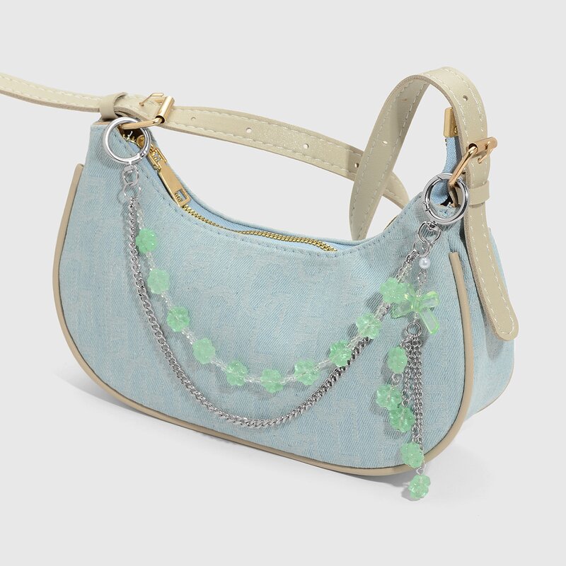 Keychain Supplier - Resin Cherry Blossom Glass Flower Bow Pendant