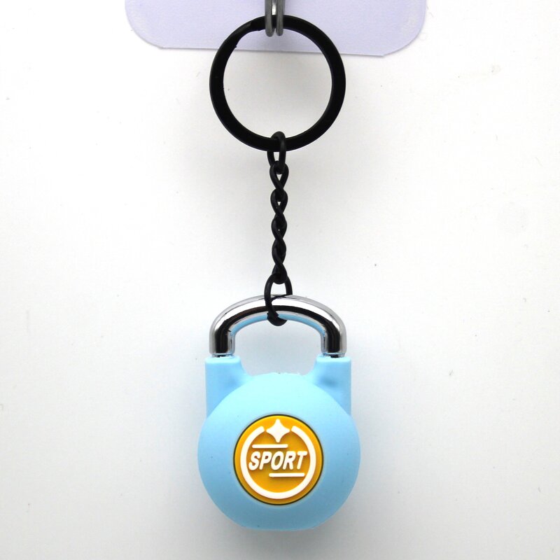 Keychain Supplier - 3D Rubber Keychain Barbell Kettlebell Pendant