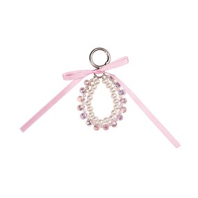 Keychain Manufacturer - Crystal Resin Pearl Ribbon Bead Chain