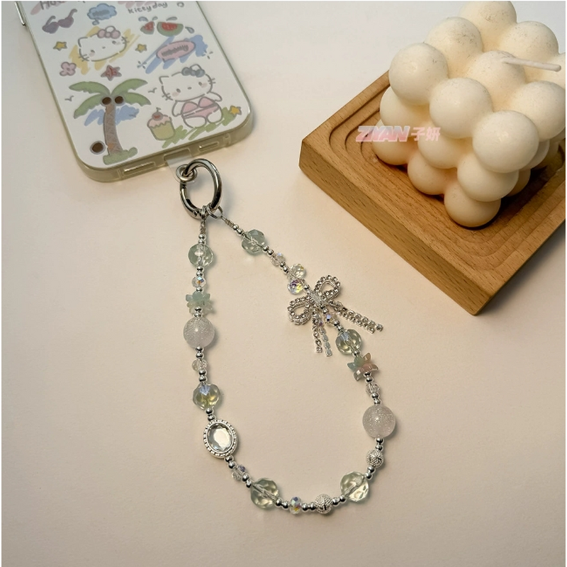 Keychain Manufacturer - Alloy Bow Crystal Resin Bead