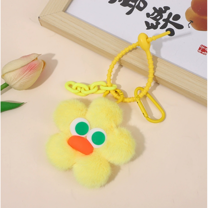 Keychain Supplier - Plush Flower Keychain Cartoon Cute Pendant