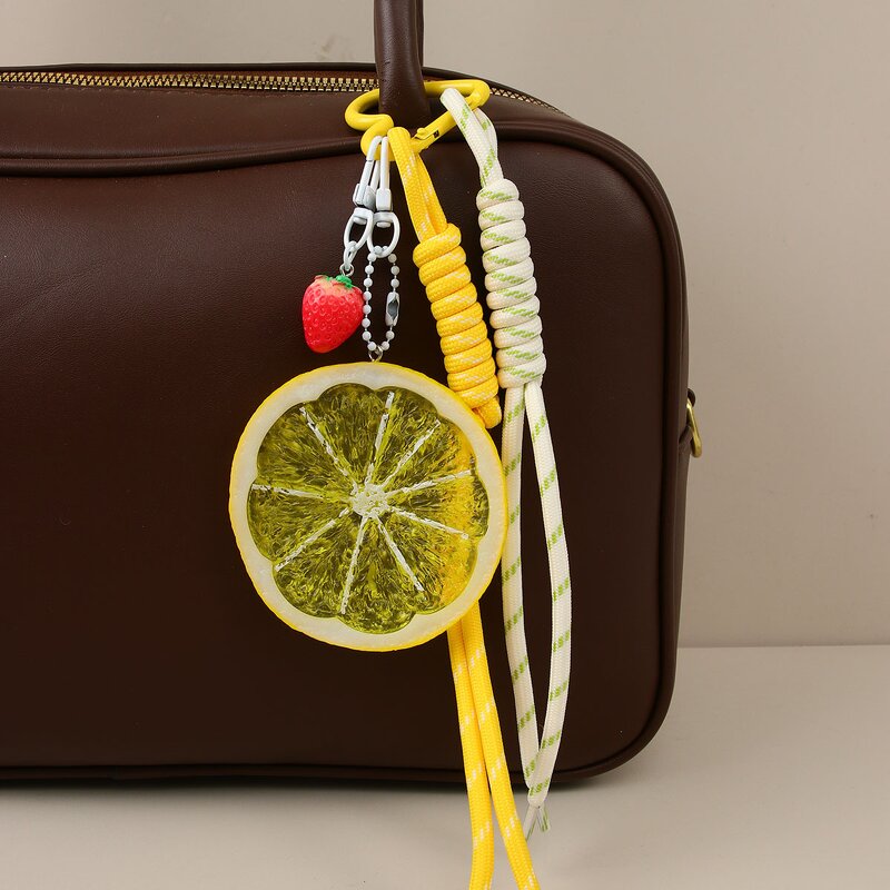 Keychain Factory - Fruit Lemon Strawberry Pendant Simple