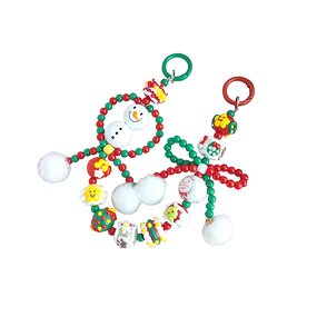 Phone Chain Manufacturer - Christmas Snowman Bead Pendant Lanyard