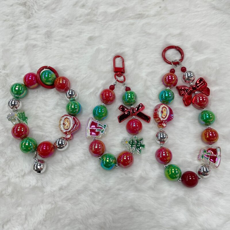 Phone Chain Manufacturer - Santa Boots Crystal Bead Phone Lanyard