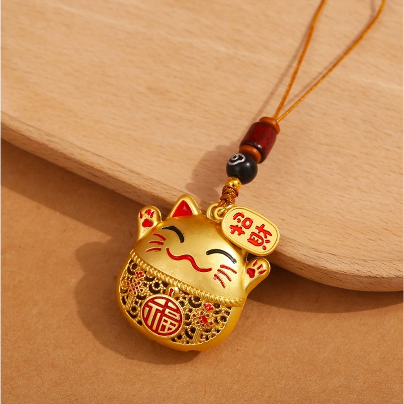 Keychain Manufacturer - Lucky Cat Drip Oil Keychain Chinese Style