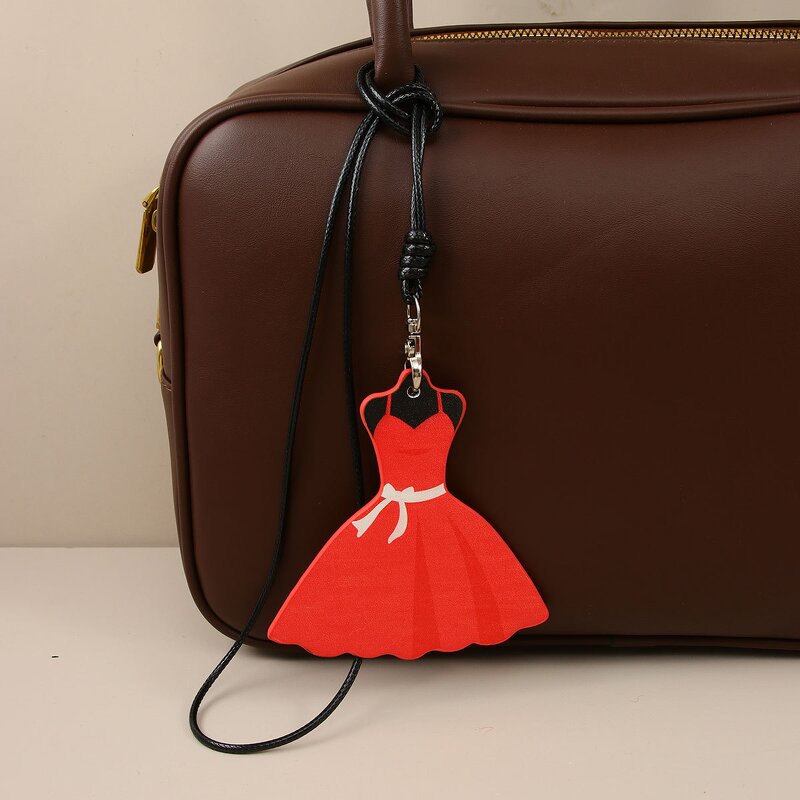 Keychain Supplier - Leather Dress Pendant Keychain Bag Accessory