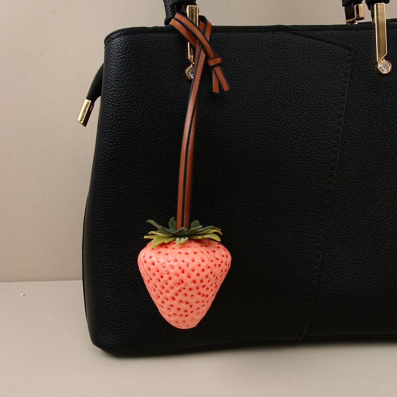 Keychain Factory - Big Strawberry Resin Pendant 3D Cute