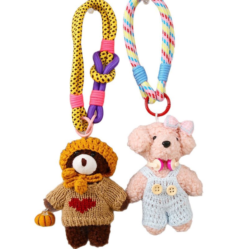Keychain Supplier - Plush Teddy Bear Puppy Toy Bag Pendant Doll