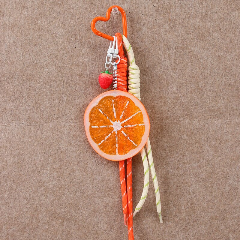 Keychain Factory - Fruit Lemon Strawberry Pendant Simple