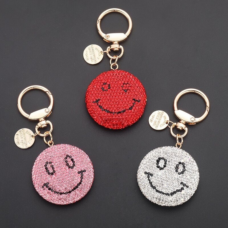 Keychain Supplier - Clay Diamond Smiling Face Keychain Personality