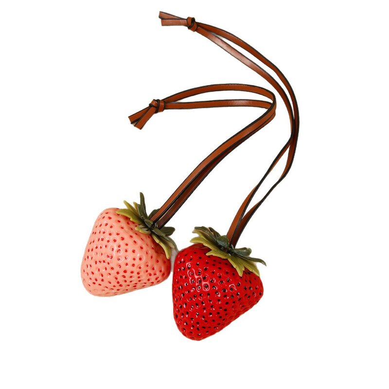 Keychain Factory - Big Strawberry Resin Pendant 3D Cute