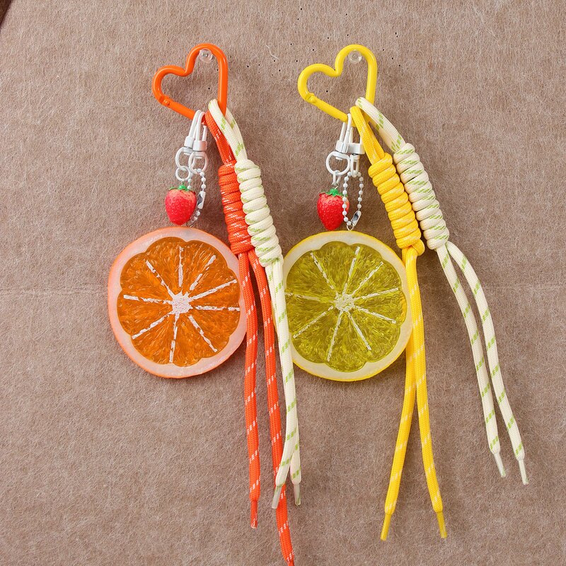 Keychain Factory - Fruit Lemon Strawberry Pendant Simple
