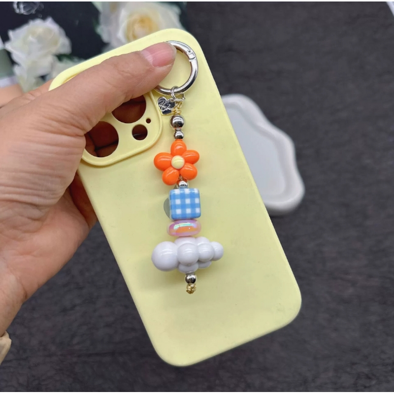Phone Pendant Manufacturer - Cloud Bead Mobile Pendant Acrylic Bead