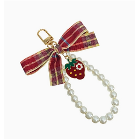 Keychain Manufacturer - Strawberry Bell Keychain Fairy Bag Cute