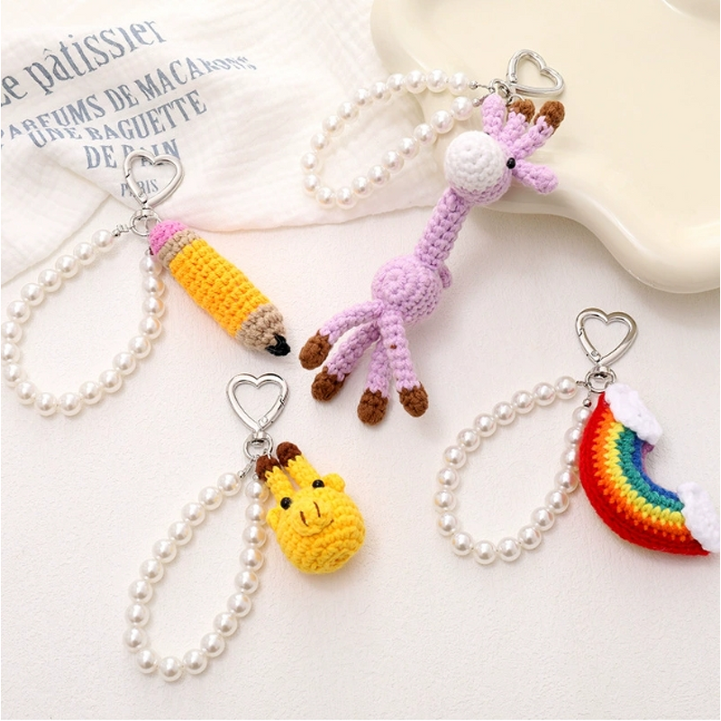 Keychain Factory - Plush Giraffe Bag Pendant Short Key Chain