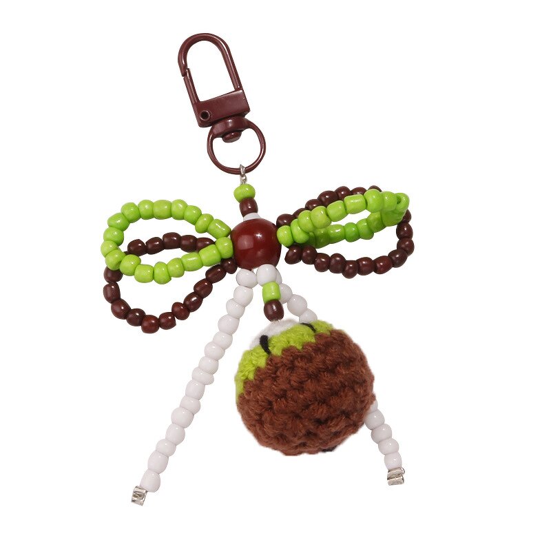 Keychain Factory - Knitted Food Fruit Keychain Rice Bead Bow